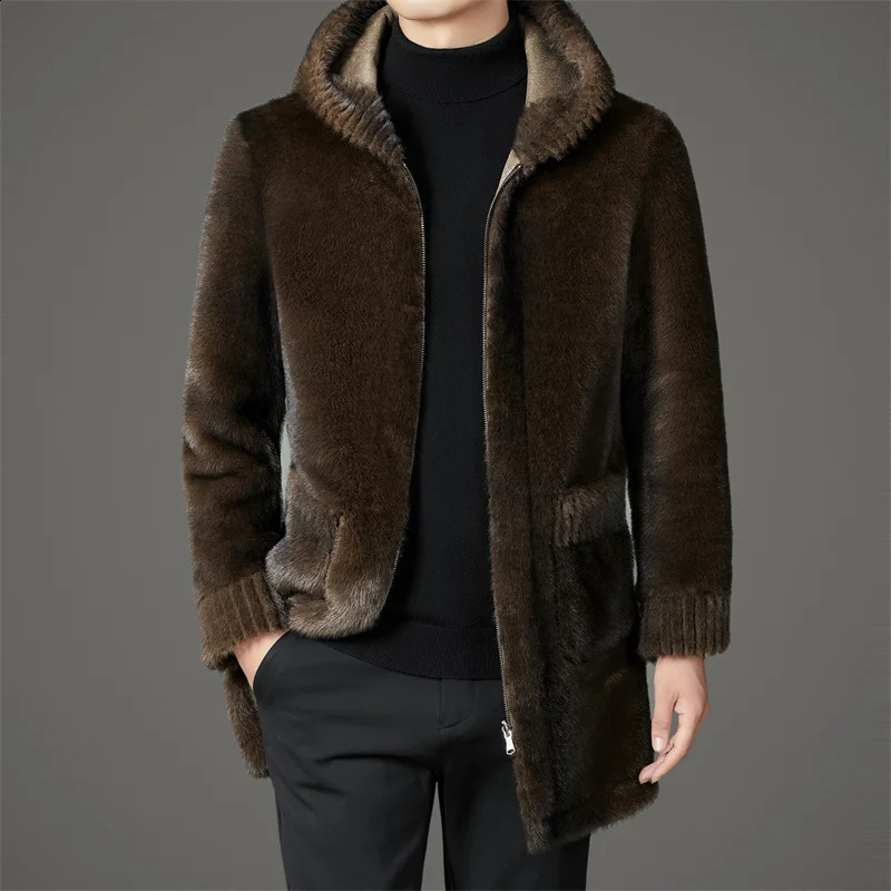 Casual Slim Solid Woolen Coat High Qualit winter jacket men fashion Men's Wool hooded trench coat Men Jacket 260911