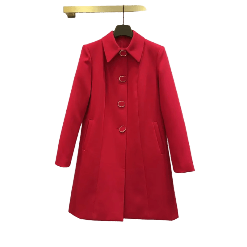 26 new designer women's clothing popular high-quality retro casual jacquard brand letter fashion slim fit wool custom button lining letter wome