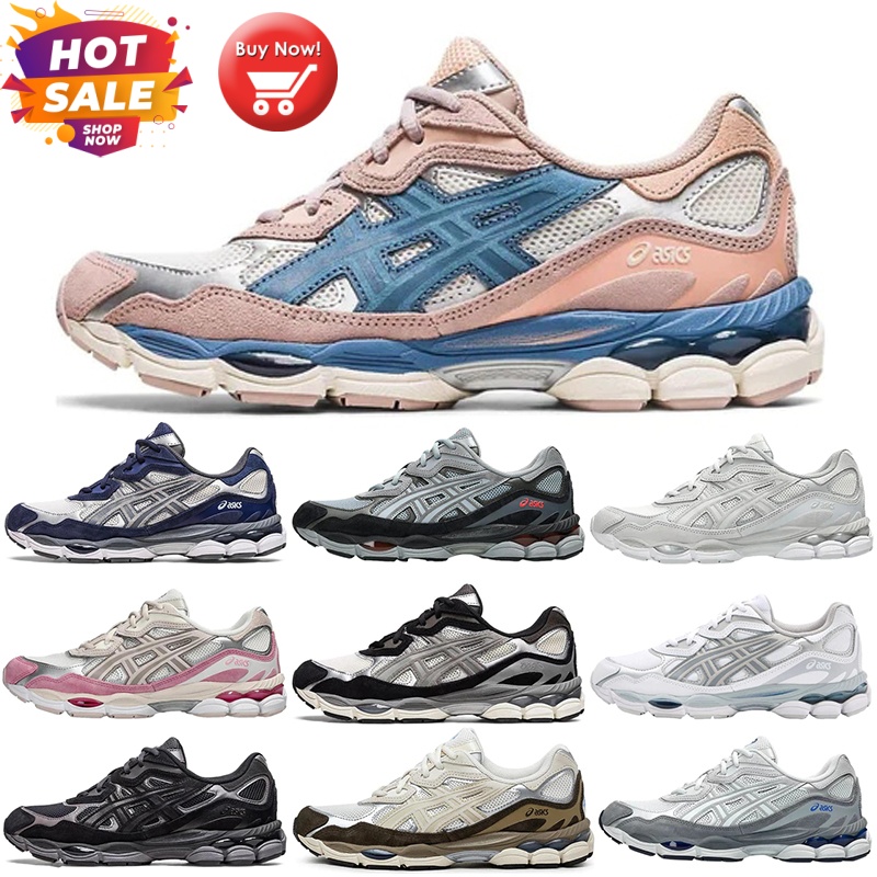 Hot sale Free Shipping asics gel NYC Designer Shoes running shoes thick soled breathable mesh upper shock absorbing walking shoes fashionable sports