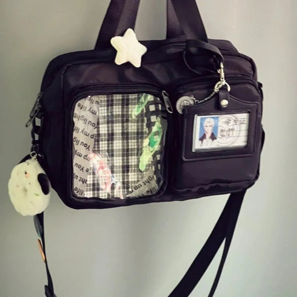 Preppy Style Fashion Casual Ita Bag Large Capacity Simple Lightweight Casual Shoulder Bag Commuting Versatile Crossbody Bag 260918