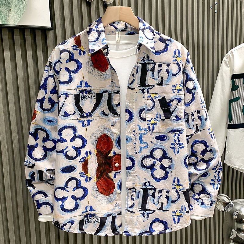 Luxury Mens Designer Jacket High-end Denim Top Fashionable Casual Print Versatile French Classic Style Fashionable Loose Plus Size Trend Ins Style