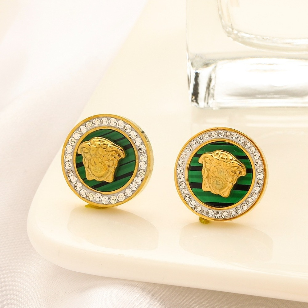 Luxury Brand Pearl Stud Earrings For Women Crystal Rhinestone Designer Earring Girl Jewelry Marry Wedding Party Gift