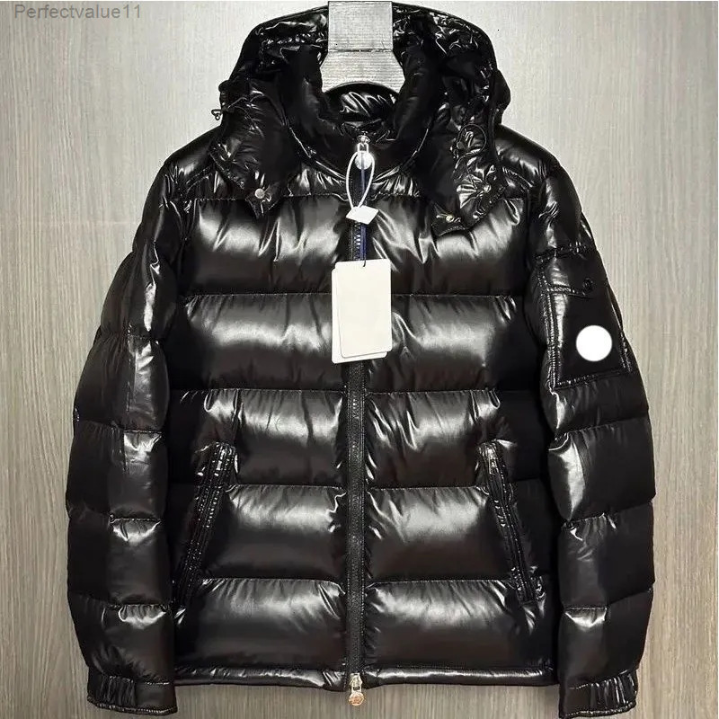 Men's Puffer Jacket Designer Maya Jackets Down NFC Arm Scan Round Zipper Shiny Matte Material warm coat Fashion women clothing Luxury brand out