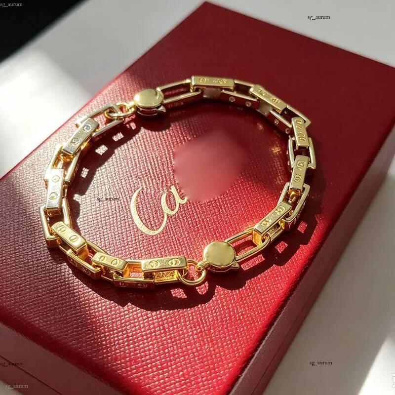 Chaîne à maillons en or rétro pour femmes, déclaration audacieuse, fête quotidienne, bijoux de haute qualité, détail de vis, bracelet de styliste