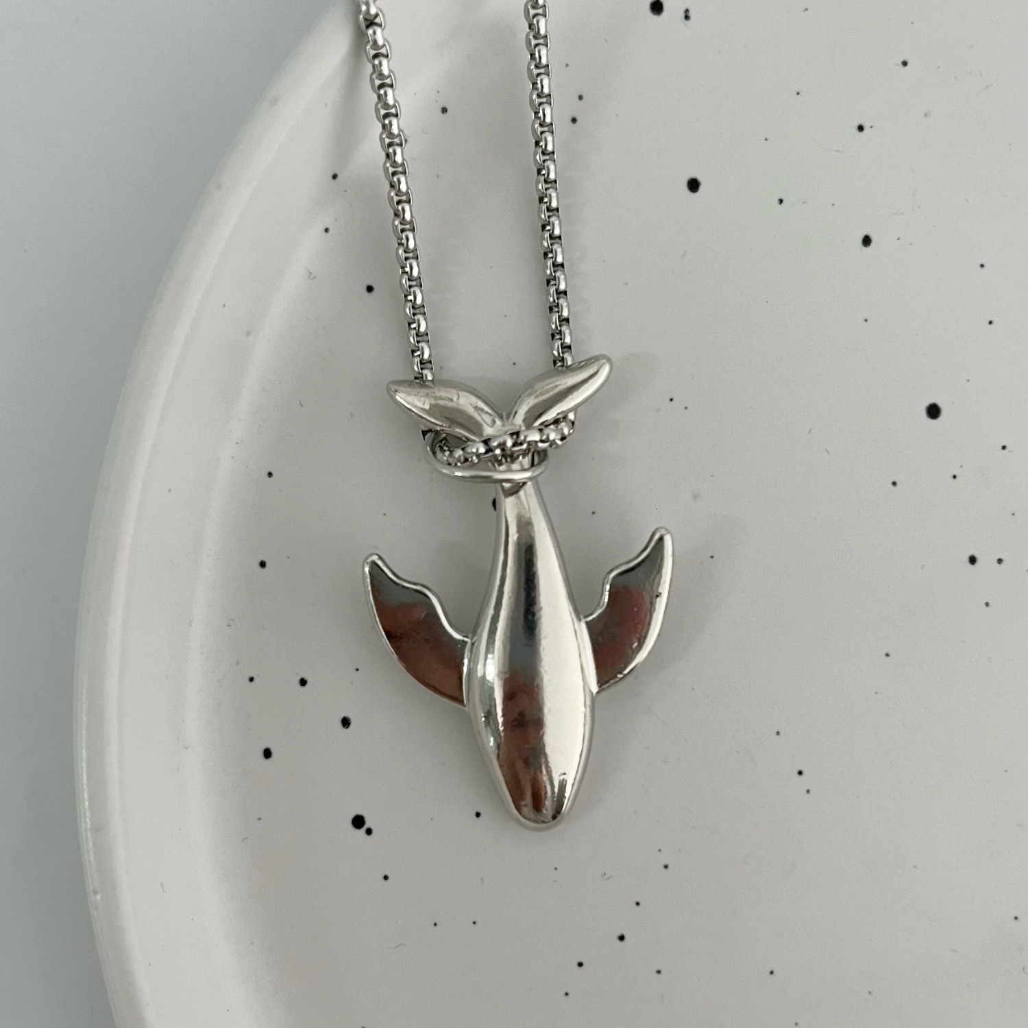 for Men Trendy Ins Style Minimalist Long Sweater Chain Fashion Simple Men's Pendant Small Whale Necklace