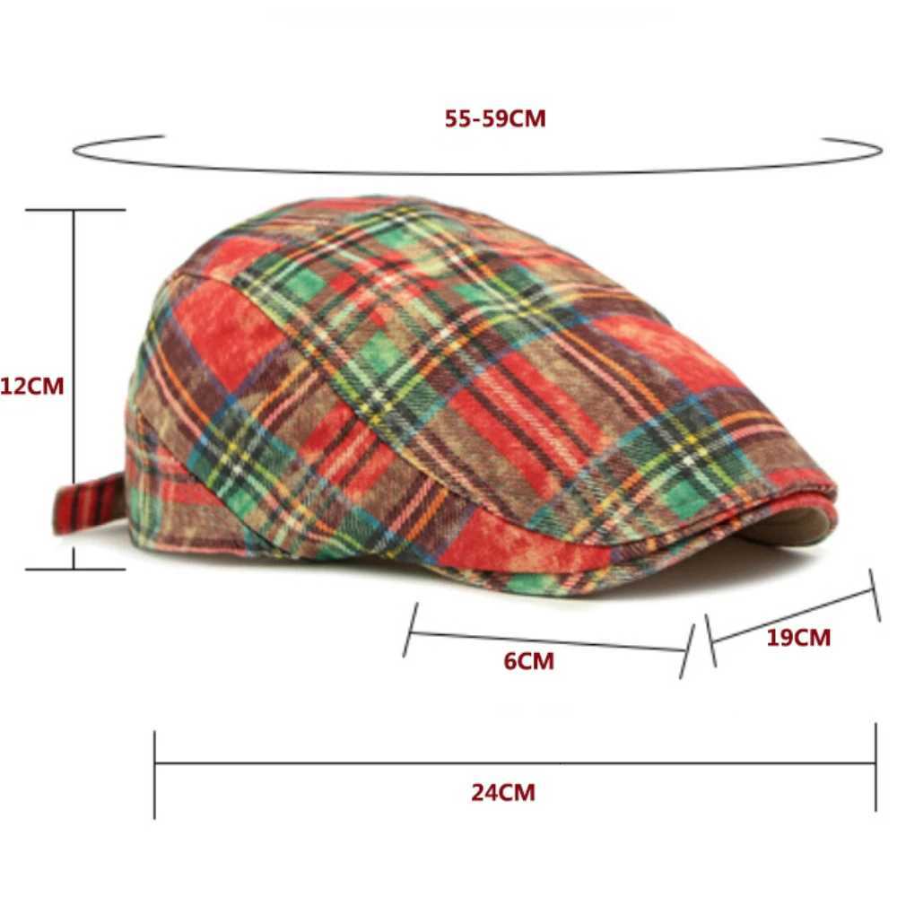 Caps Beret Berets Men HT4800 Women Vintage Plaid Artist Painter Beret Hat Male Female Ivy Flat Cap Spring Summer Adjustable Mens Berets N260919