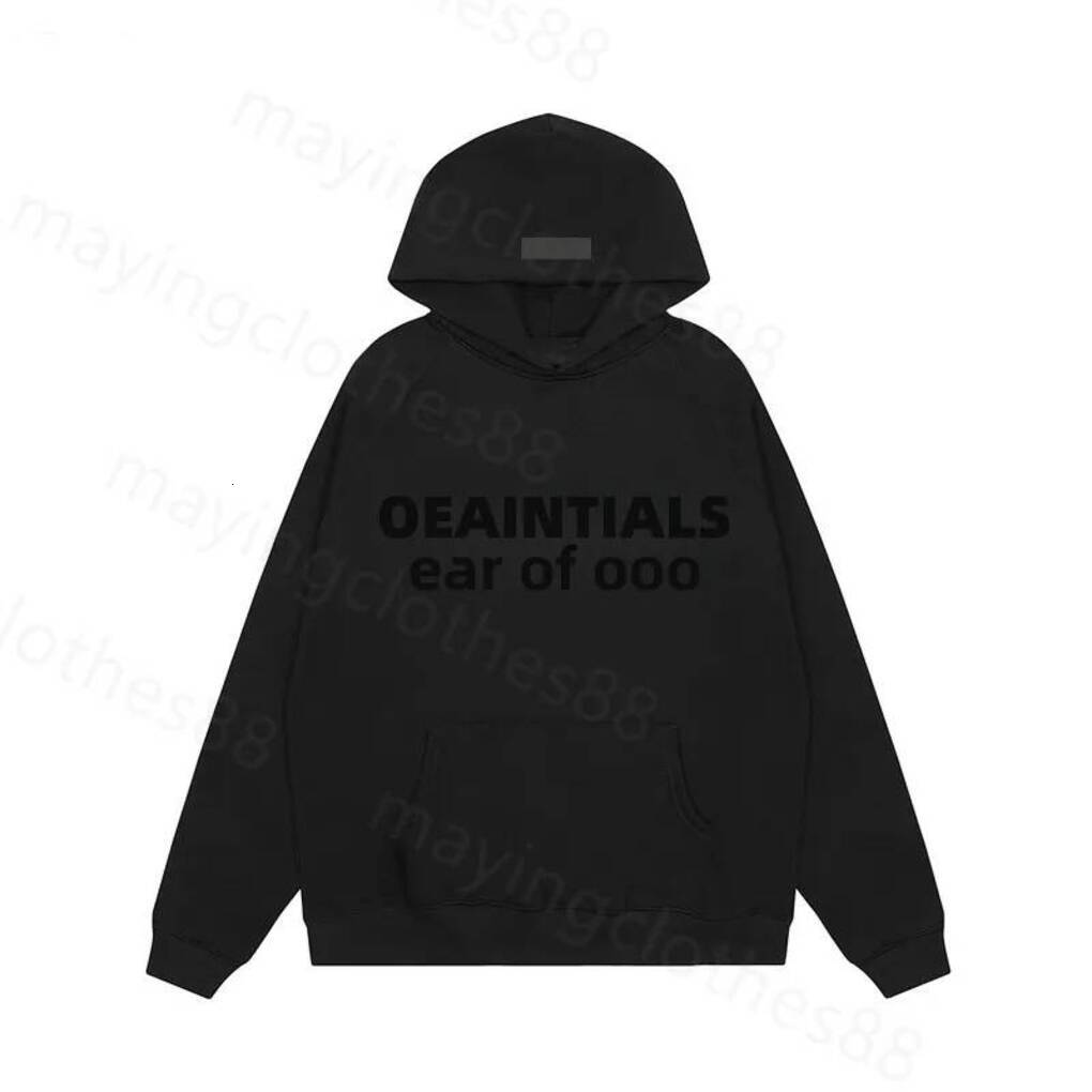 Essentialed Designer Mens Hoodies Silicone Monogram Print Hoodie Tracksuits Shorts Shirt Mens Designer Sweatpant High Street Streetwear Sweatshirt 5