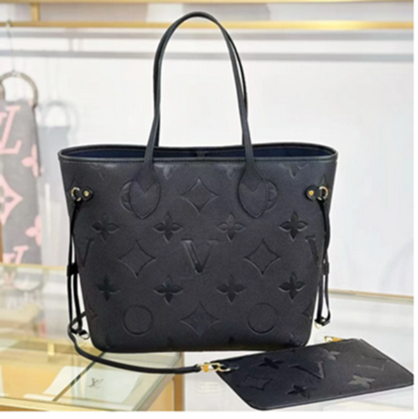 Designer Bags Embossed Black Flower Large Capacity Tote Bag Fashion Sac Femme Leather Women Shoulder Bag Messenger Luxurys Handbags Lady Purse Femal