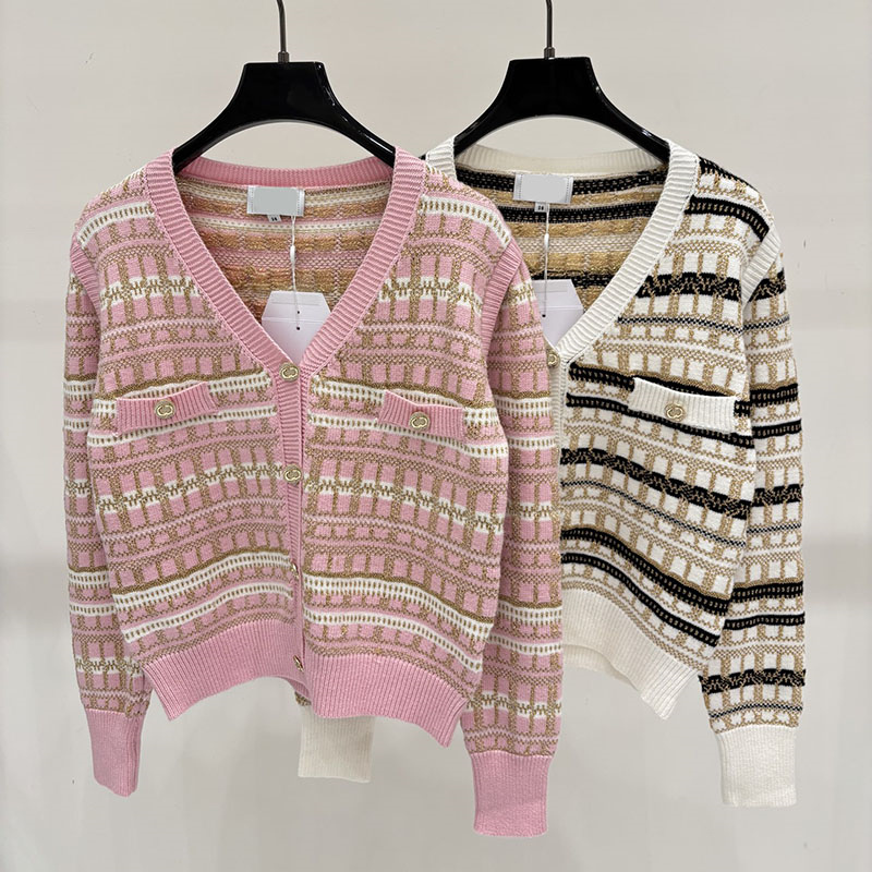 Sweet Tweed Style Knit Cardigans Women V Neck Button Cropped Cardigans Elegant Party Office Versatile Knitted Coats for Women