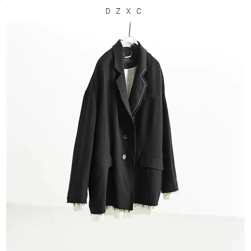 ner Style TwoPiece Fringed Oversized Jacket Womens Casual Loose Blazer Spring 2026 Model 260920
