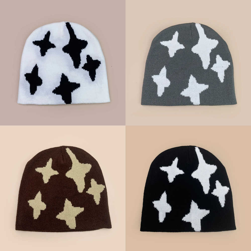 Stars Berets Funny Knitted Jacquard Hats New Men Women Warm Cartoon Casual Fashion Design Style Simple Versatile ins Outdoor Beanies J260919