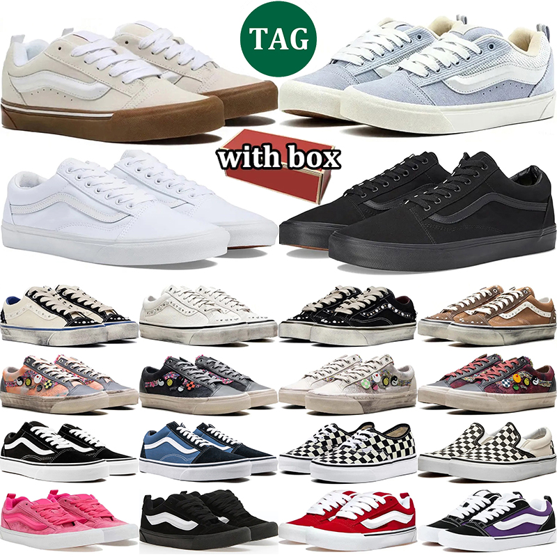 free shipping with box designer shoes for men women skool casual canvas skateboard sneakers white pink black white Purple mens trainers