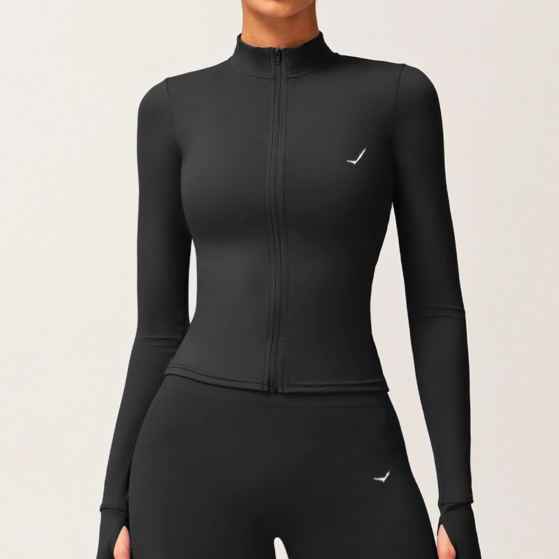 Gymsharkset Women Coat Gyms Shsrk Zipper Yoga Long Sleeve Slim Fit Sun Protection Jacket Summer Gyms Sharks Sports Running Quick Dry Cool Yoga Wear