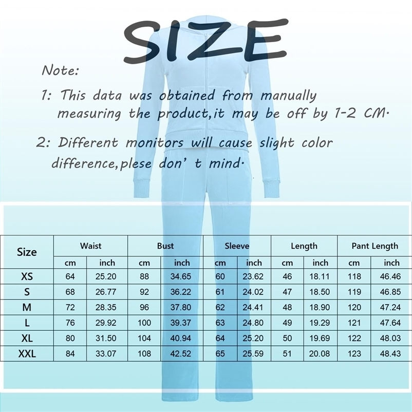 Womens Tracksuit Sets Two Pieces Slim Fit Velvet Outfit Solid Color Casual Slim Fit Zip Up Hoodie Jacket And Sweatpants Suit 260918