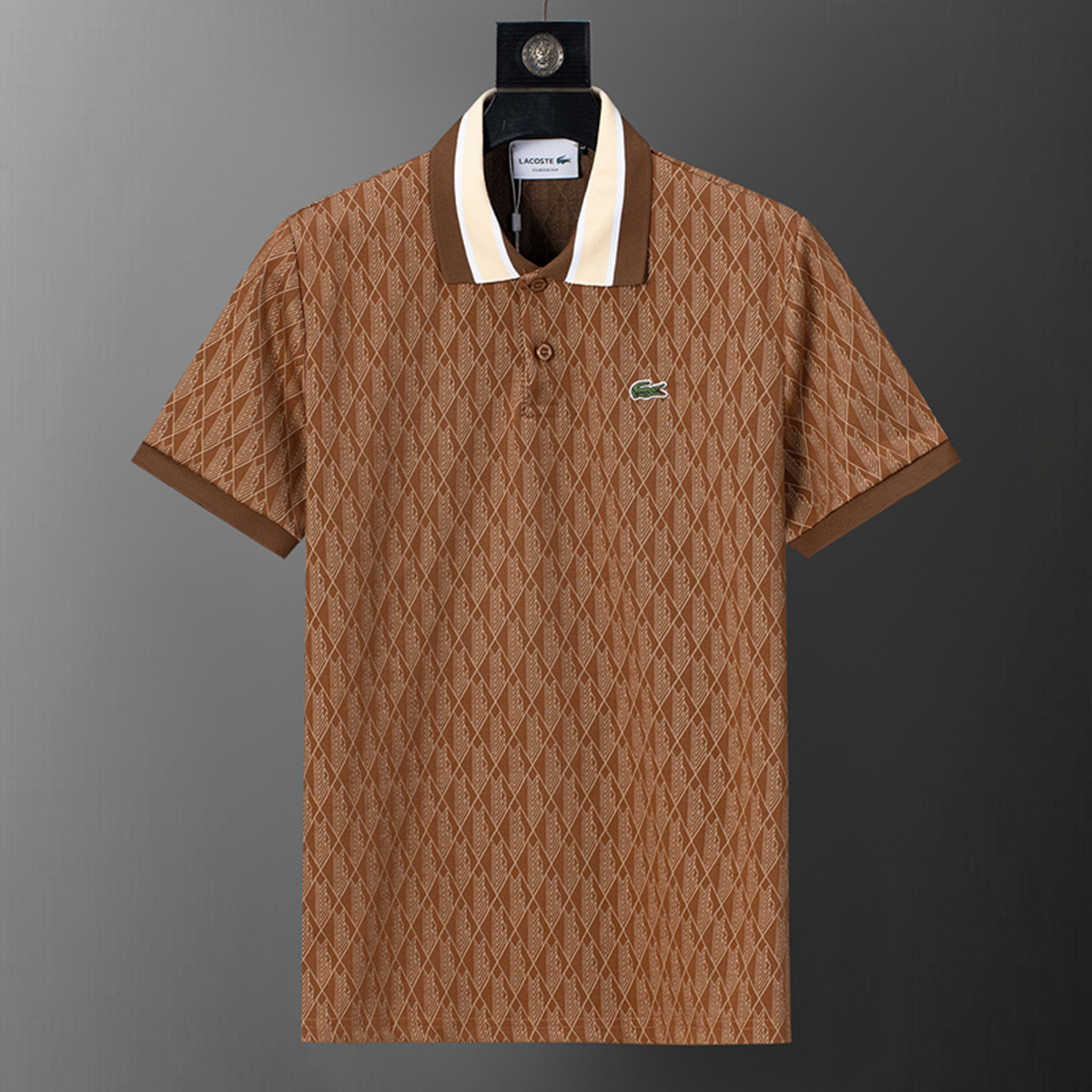 Spring and Summer New Style Knitted Jacquard Polo Shirt Embroidered Men's Gentleman Business Short-Sleeved Shirt M-3XL1