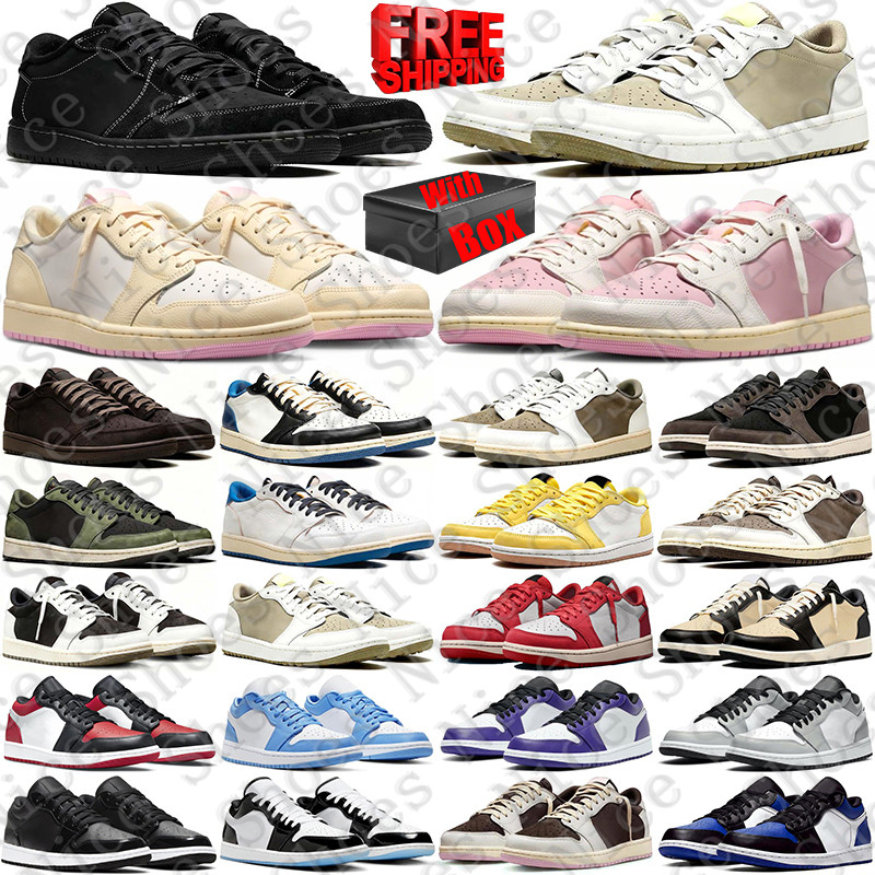 Free Shipping With Box Designer Basketball travi travis scort scoot1s scoots scottjordan low 1 1s lows sneakers Sport Shoes for mens womens chaussur