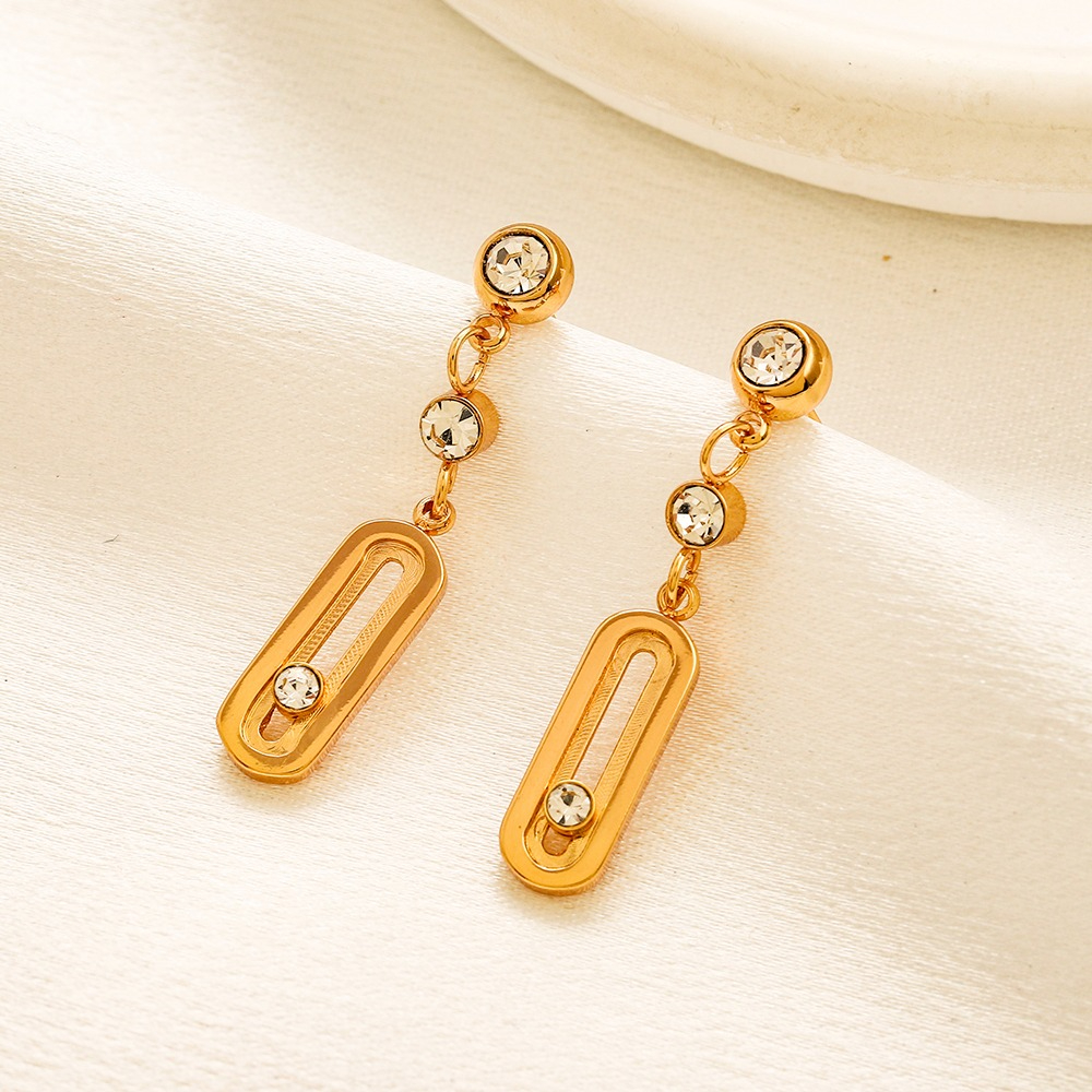 Luxury Designer Earrings Letter 18K Gold Plated Diamond Earring Women Wedding Jewelry Gift