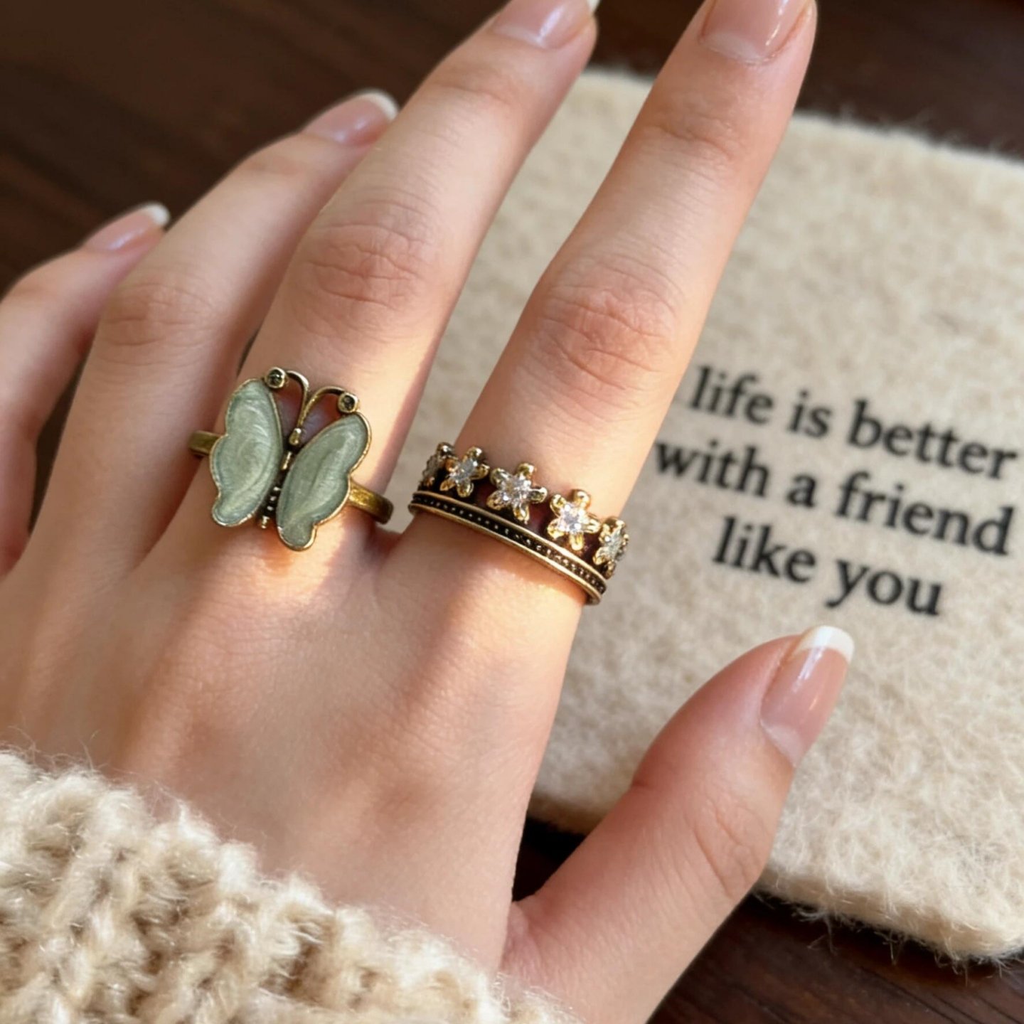 Ring Luxury Jewelry Vintage Butterfly Designer Jewelry Women Jewelry Rings