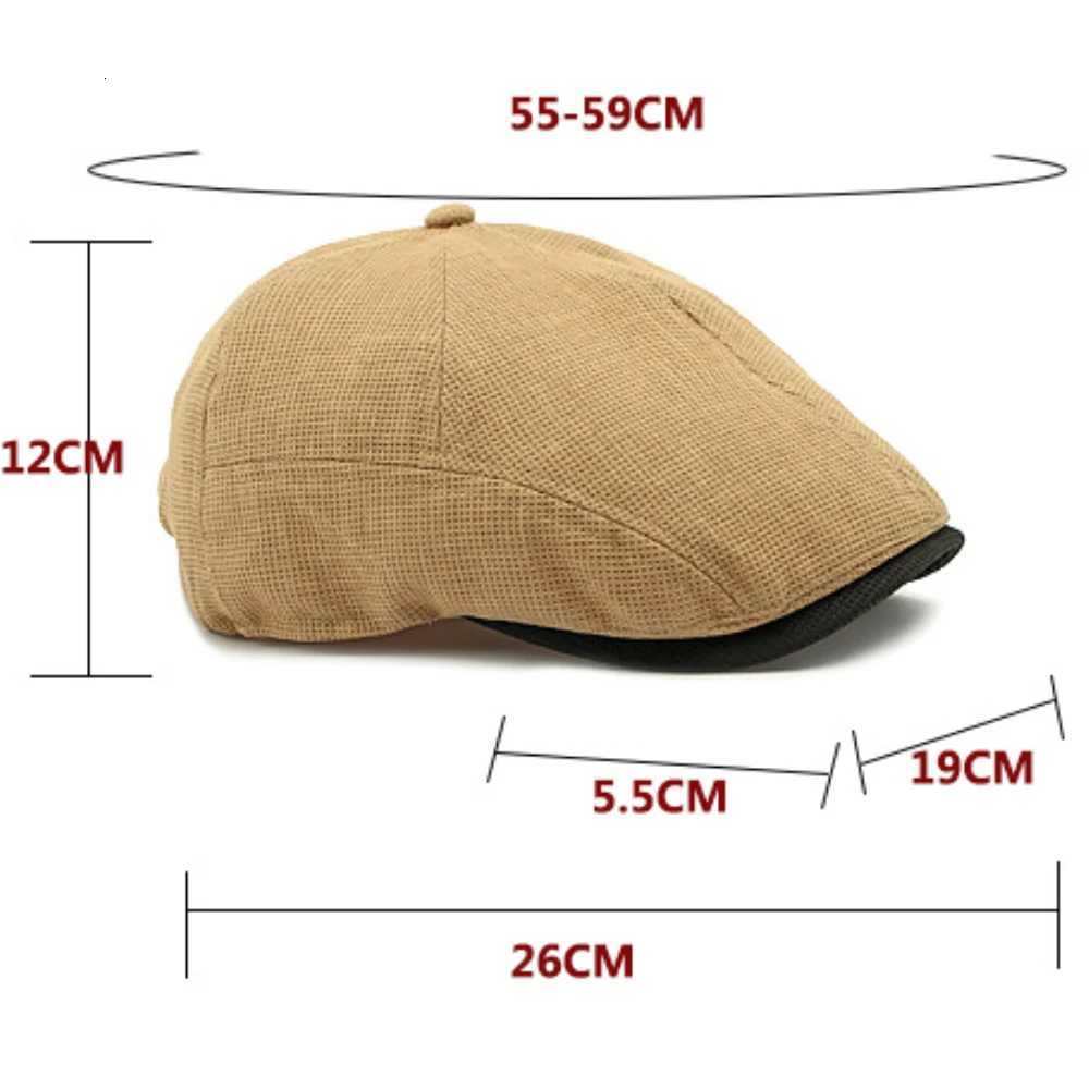 Breathable Beret Cap Berets HT4741 Spring Summer Cap for Men Women 6 Panels Artist Painter Beret Hat Adjustable Ivy Flat Cap Mens Beret N260919