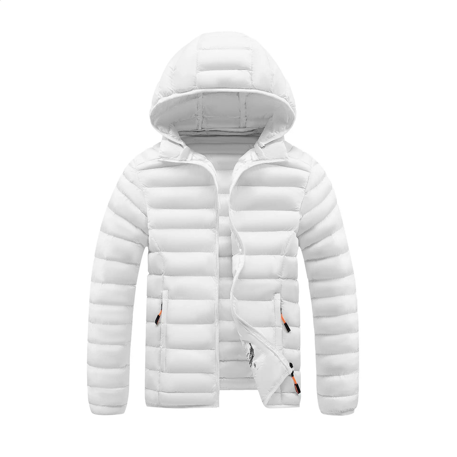 Mens Quilted Warm Parkas White Duck Down Padded Winter Jacket Hooded Puffer Waterproof Lightweight Outdoor Outwear 260920