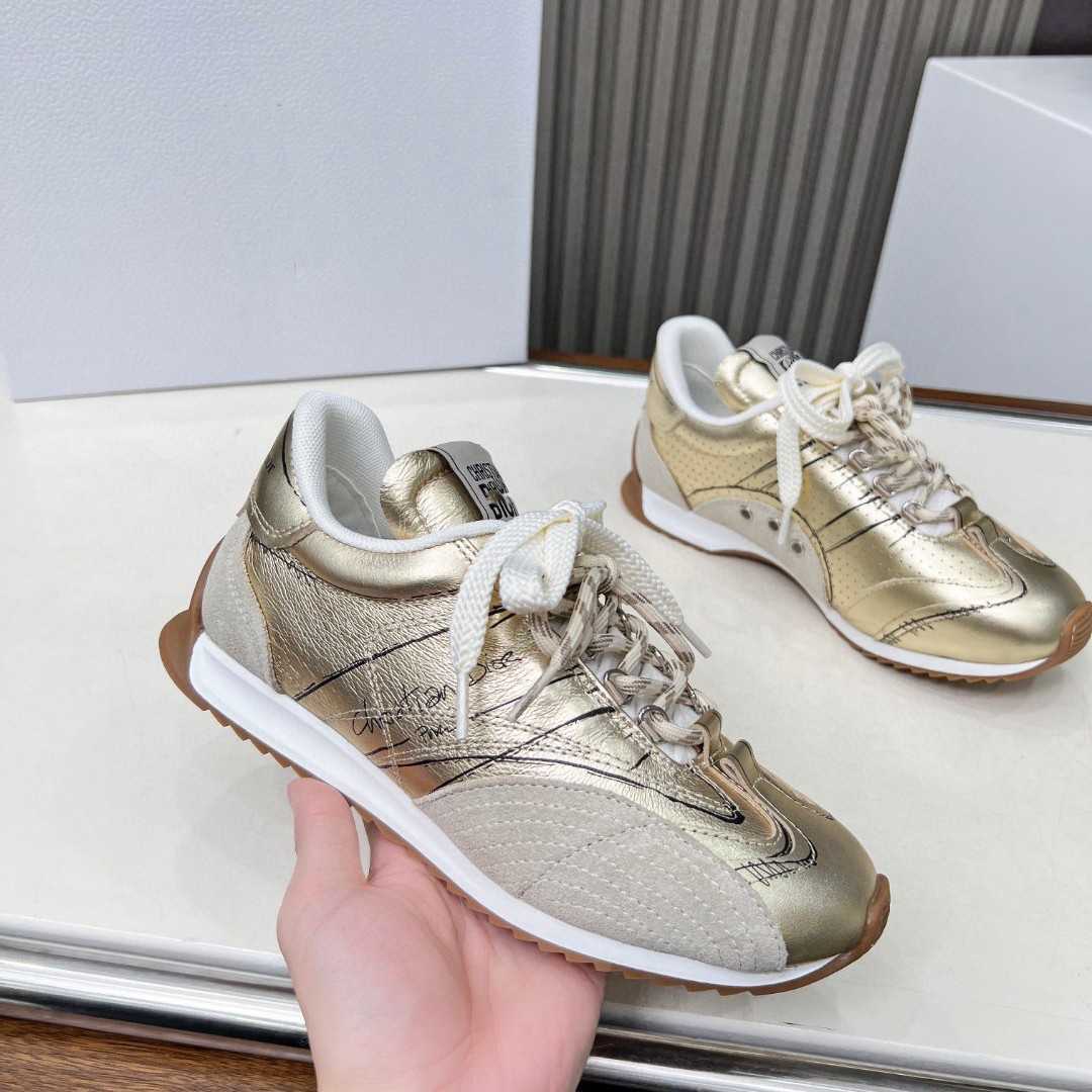 Casual Shoes 25 Years Sketch Graffiti Color Block Forrest Gump Shoes German Training Shoes Versatile Soft Sole Comfortable Casual Sneakers