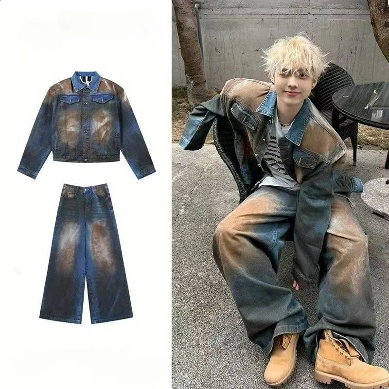 2025 American Retro Y2K Fashion Men Clothing Street Hip Hop Gothic Harajuku Oversize couple street Joker Jacket Tops 260920
