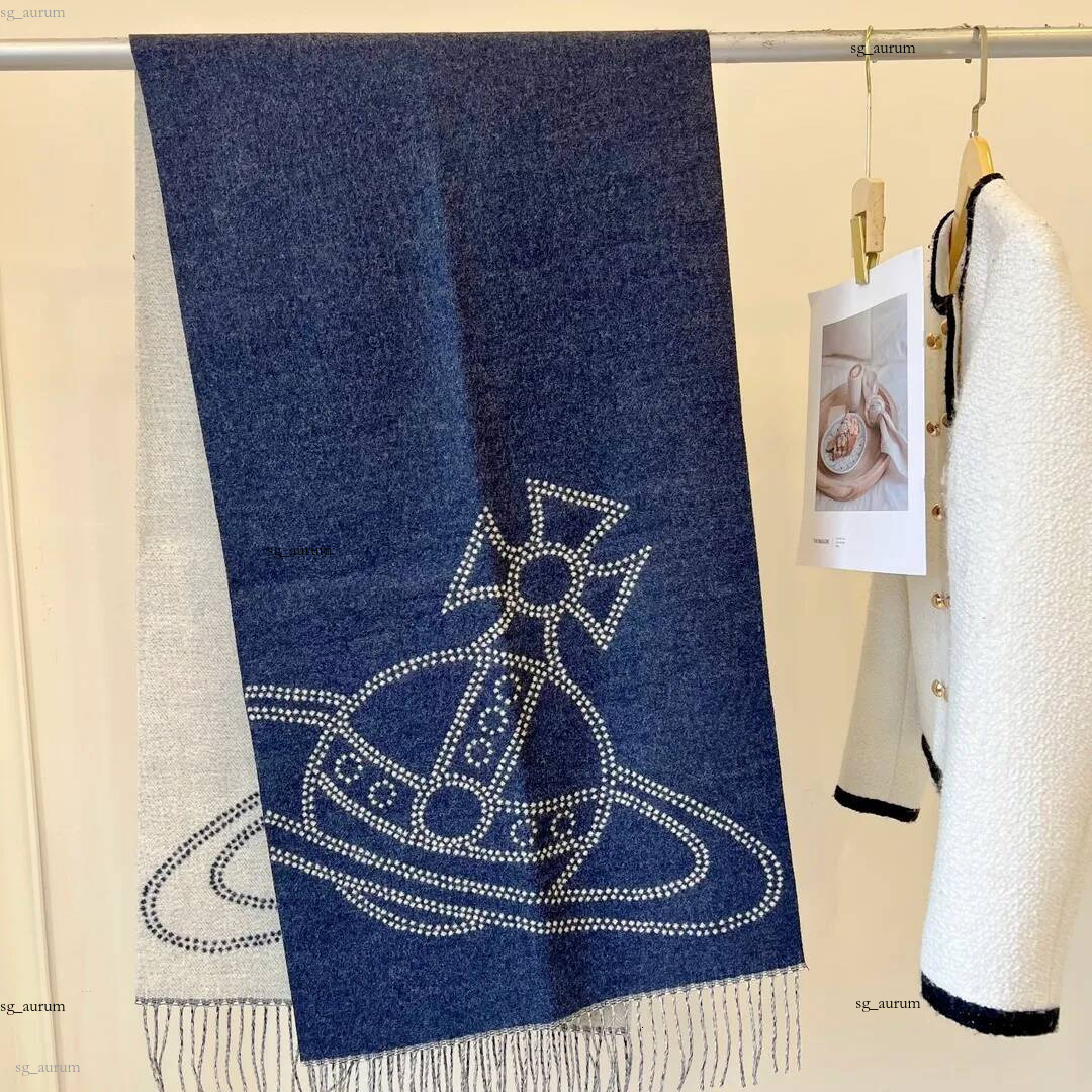 2024ss 180*60 CM Fashion Designer Wood Autumn Winter 100% Cashmere West Womens Long Shawl Soft and Comfortable Luxury Sided Tassel Scarf Gift VV1