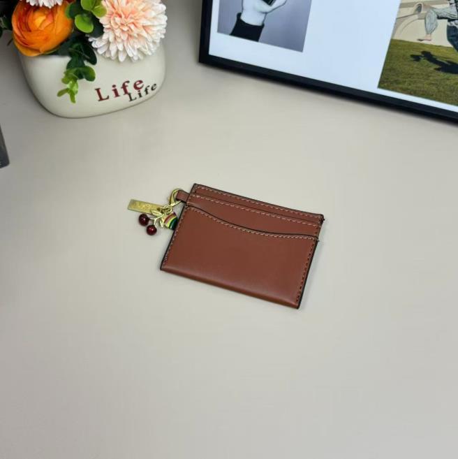 Fashion Mens Womens Purses High Quality Short Wallet For Men Credit Card Wallets With Box Cherry practical multi slot