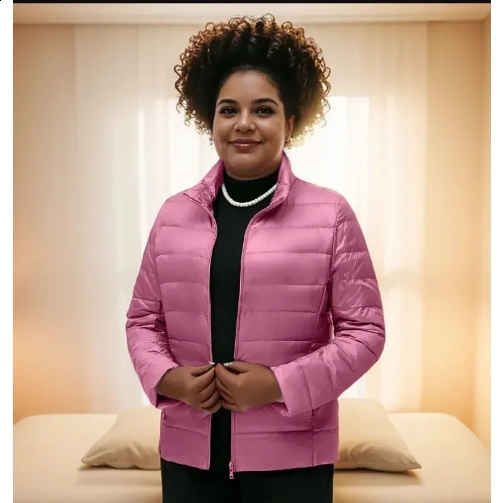Plus Size down Jacket Female Short Ultra Lightweight Packable Puffer Coats Women Fashion 15 Colors Warm Slim Fit Parkas 7XL 260918