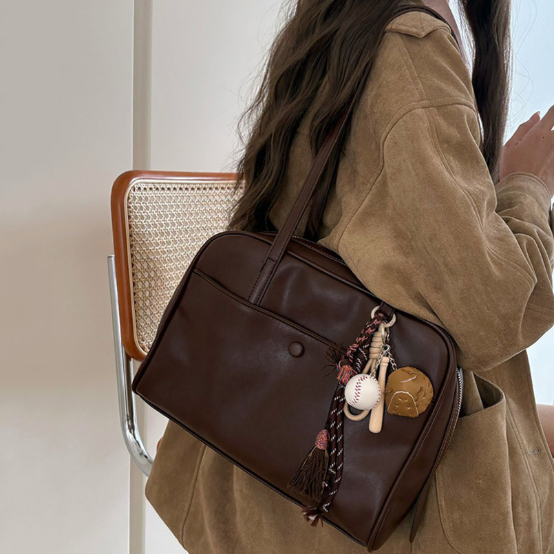 2026 Elegant Women Korean Style Handbag Fashion Vintage ner Shoulder Bag Female Large Capacity Work Commute Tote 260918