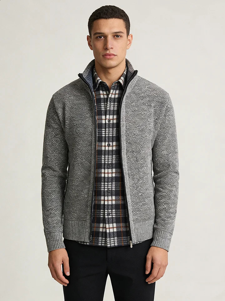Arrival Knitted Sweater Men Spring Autumn Casual Fleece Cardigan Sweaters Coats Solid Color Plus Size 3XL 5 Colors 260918