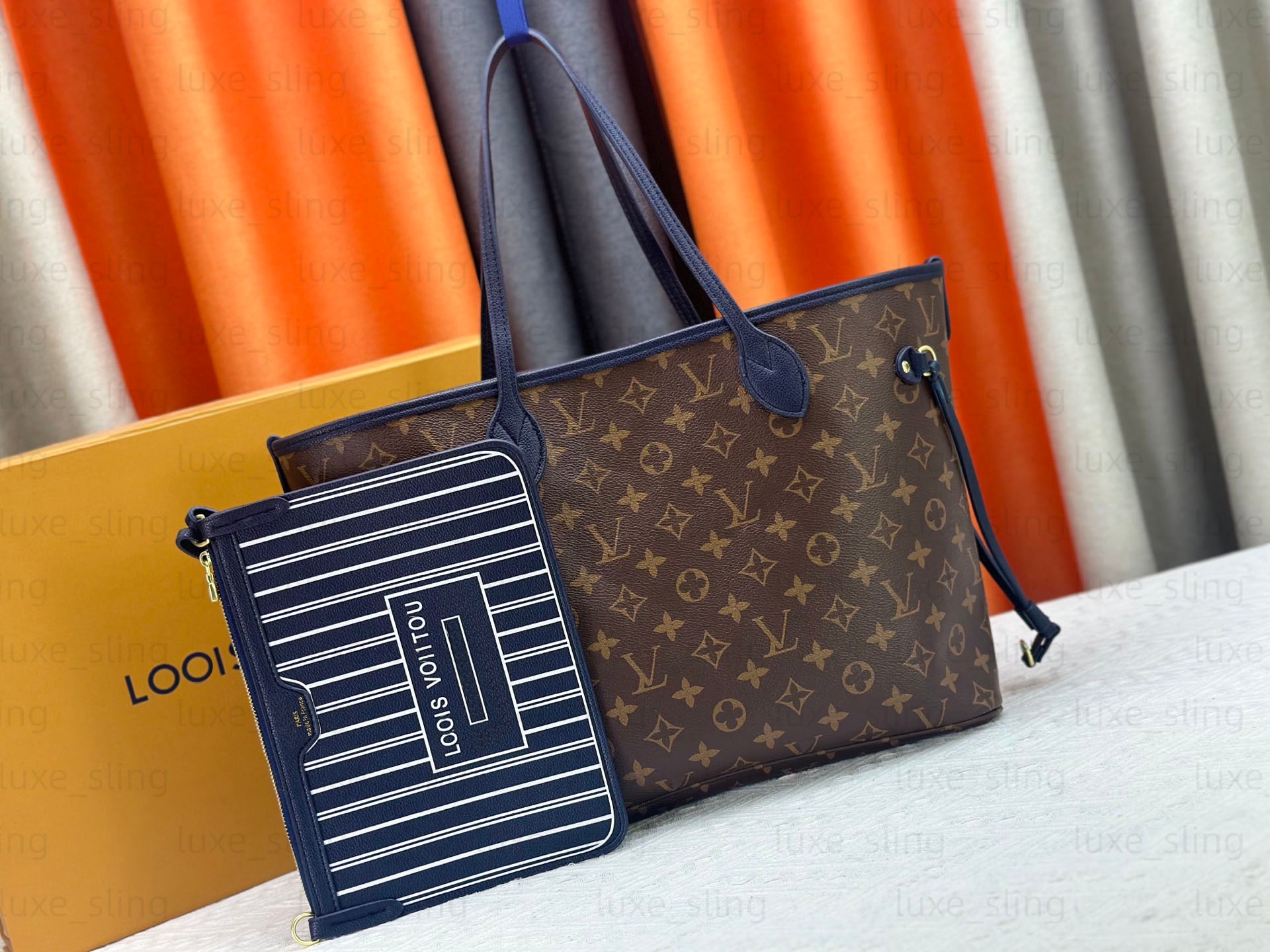 Neverfullbags Inside Out MM tote bag Large capacity shopping bags vintage monogram shoulder bag handbag leather evening bags Designer Bags 2026 Tren