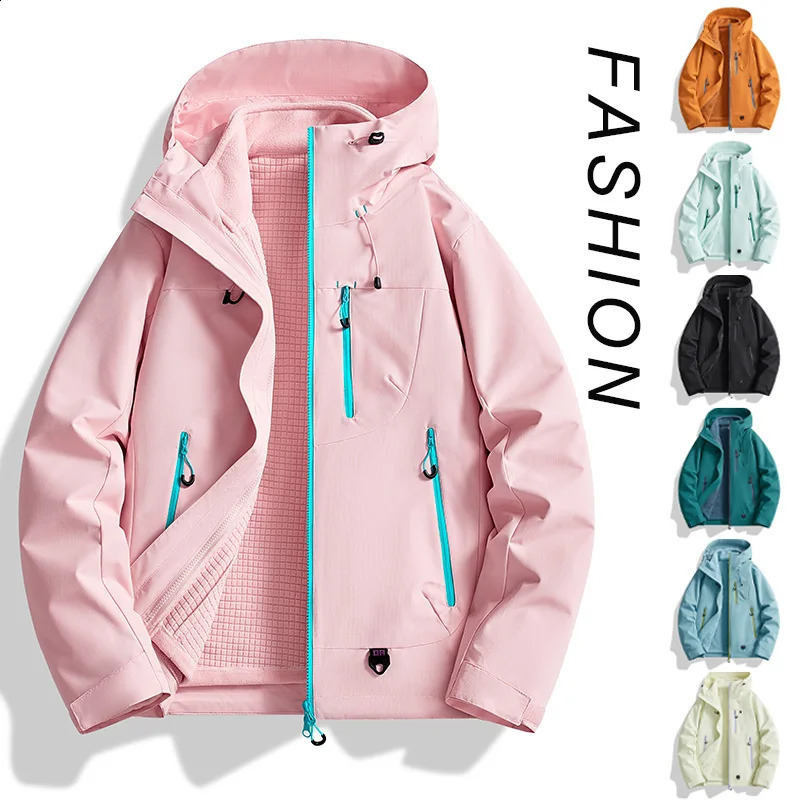 Outdoor ThreeInOne TwoPiece Jacket Windproof Waterproof Couple Hiking Suit Men And Women's 260828