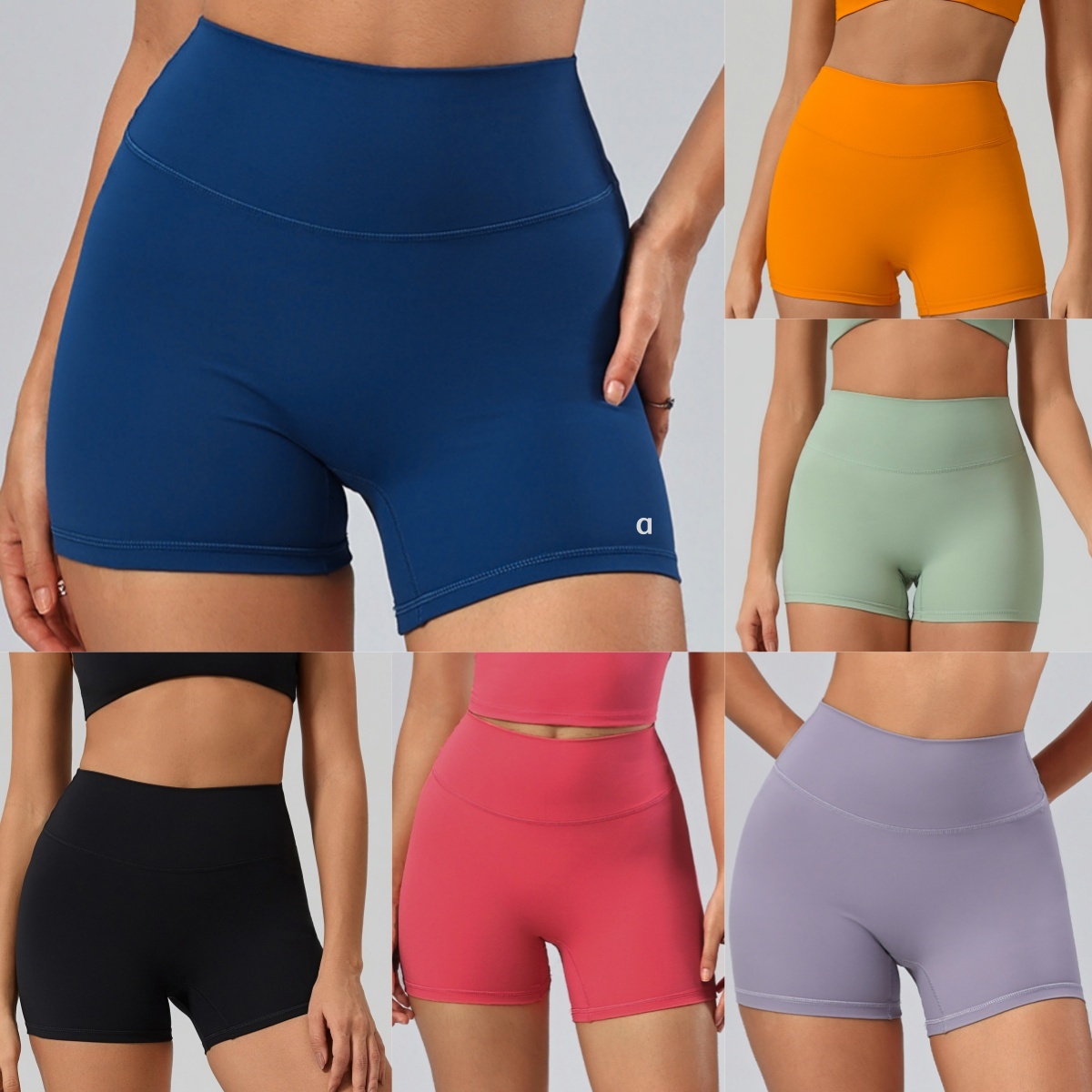 2608 A Womens Fitness Pants High-Waisted Nude Yoga Shorts with Hip-Lift Design Gym Clothes Women Women's Formfitting Gym Bottoms
