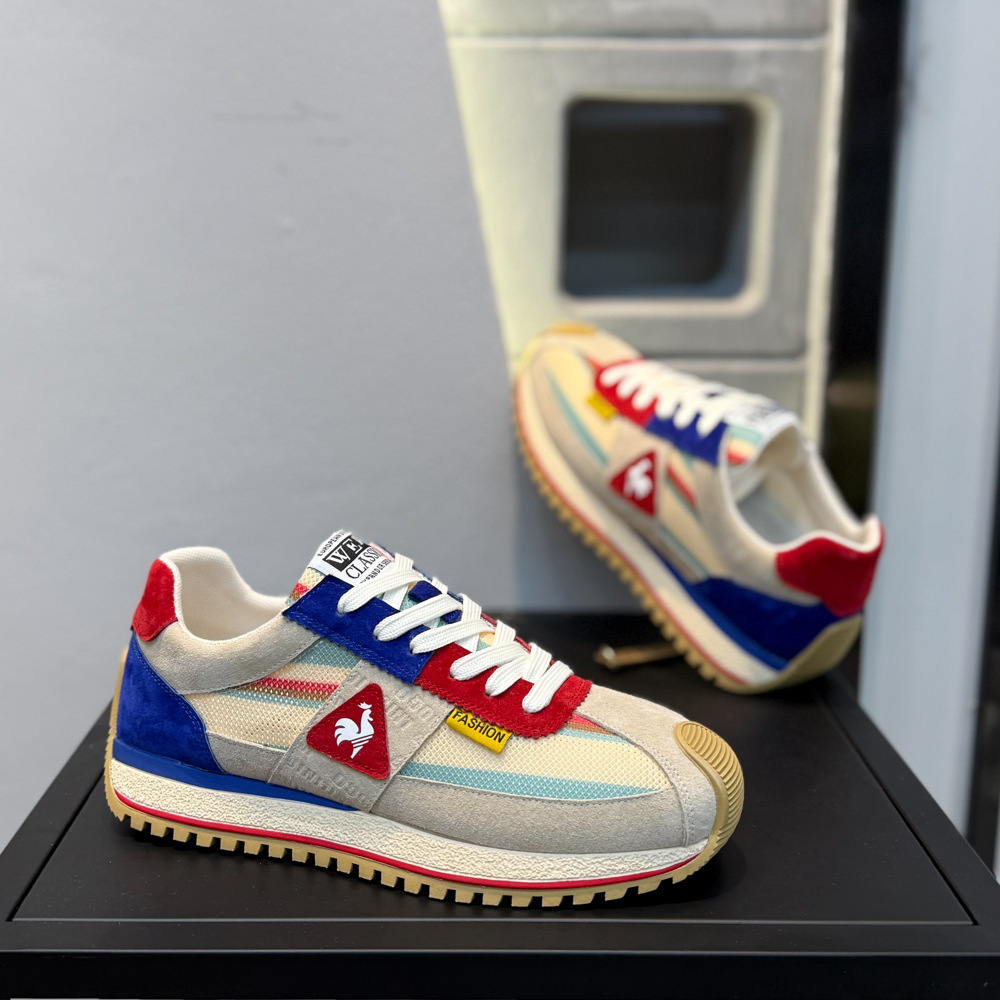 Lace-up low-top Casual shoes men's shoes, 2025 spring-summer new style, color-blocked, trendy Designer shoes "Forrest shoes with high-end