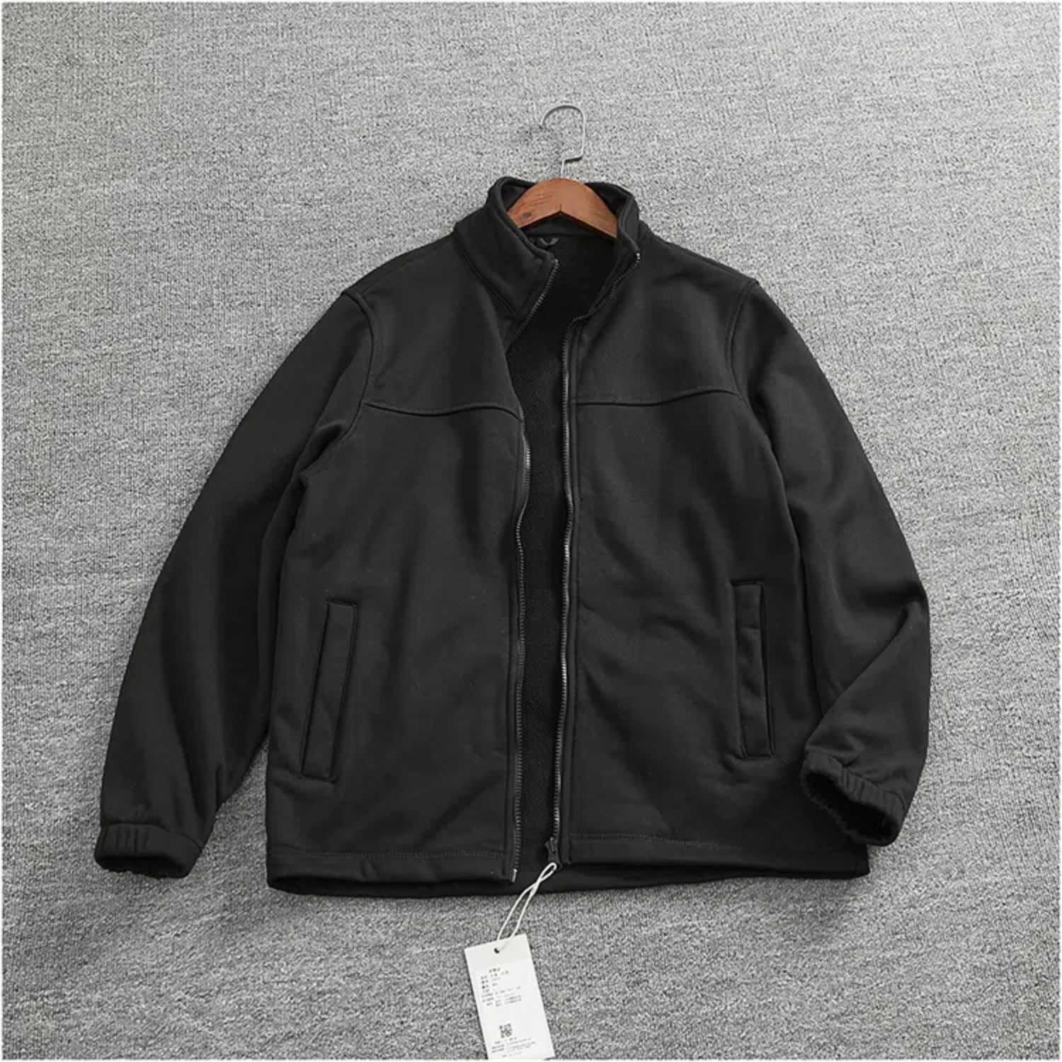 Men's Hoodies Sweatshirts Simple zipper cardigan stand collar fall and winter stand collar fleece hoodie X260919