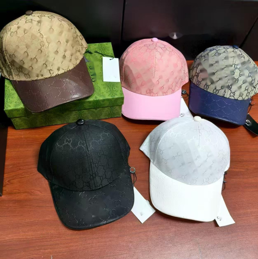 G letter summer hat designer baseball cap woman casquette gorras New Style Hat Brim Leather Hard Top Three Labels Complete fashion Casual All-match