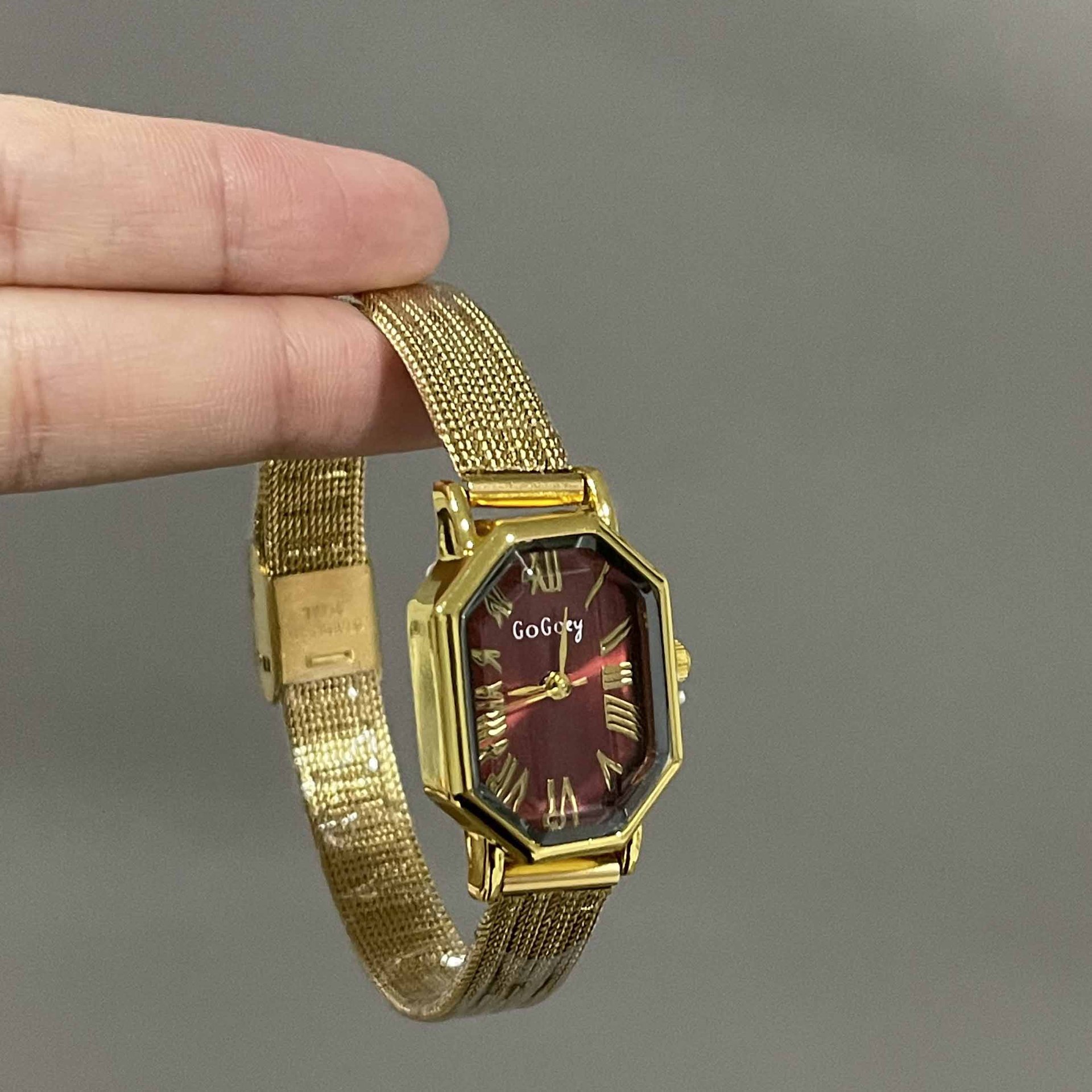 Reloj de Pulsera para Mujer Reloj de Mujer con Esfera Romana en Forma de Diamante TEMU, Compacto y Exquisito, Correa de Cuero versátil de Alta Gama,