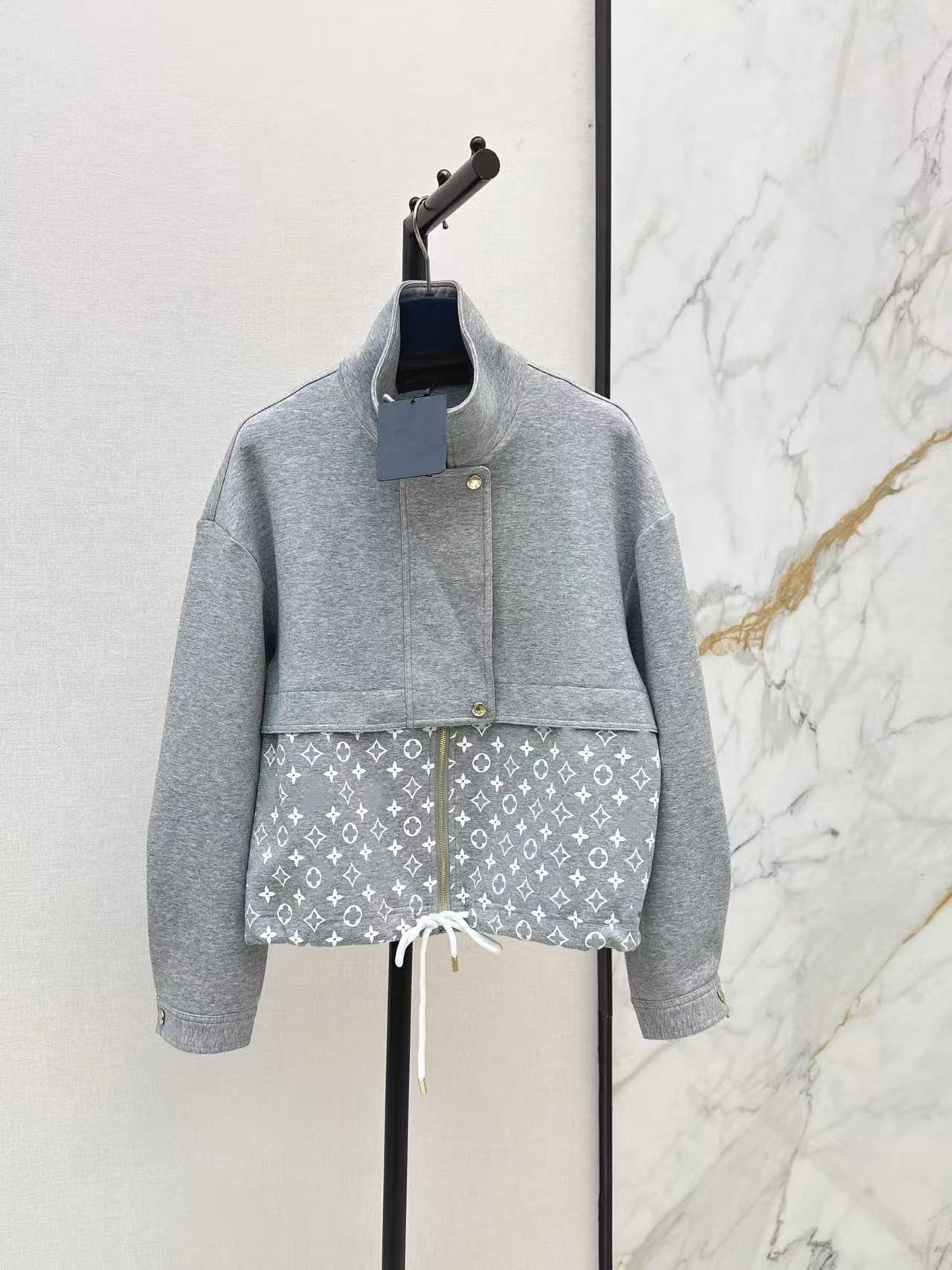 Fashionable and trendy early autumn new style patchwork vintage design stand-up collar jacket, cotton fabric, retro and stylish Same paragraph for m