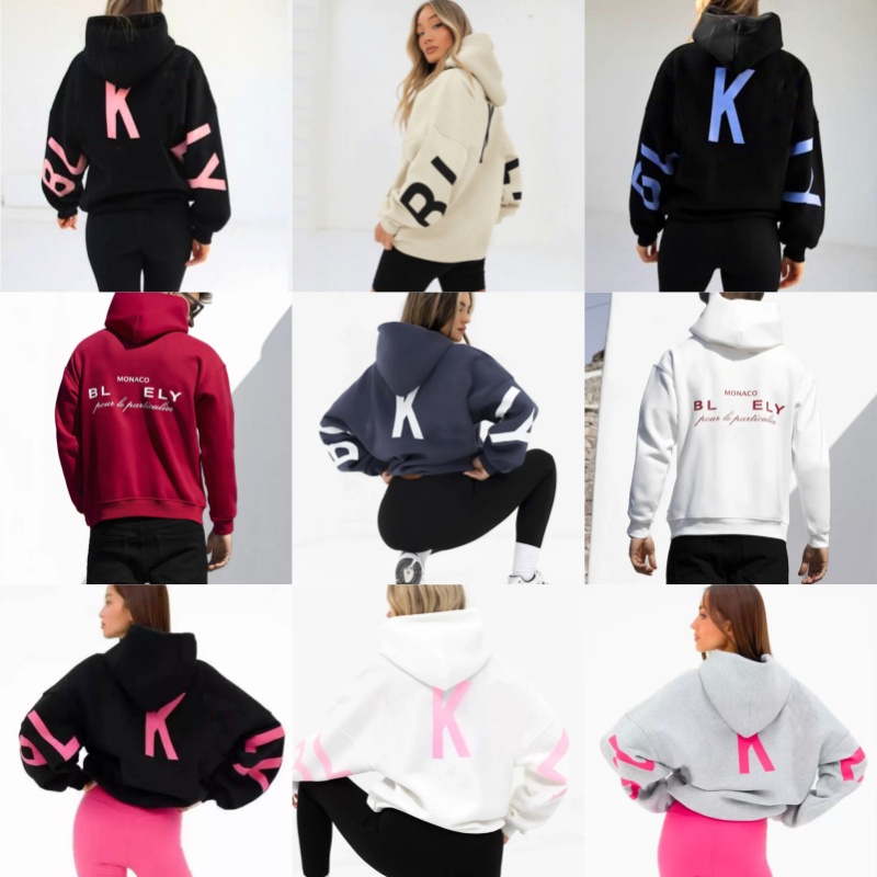 Casual Women Fleece Hoodie Retro Contrast Stripe Letter Graphic Print Hooded Sweatshirt Soft Street Daily Tops