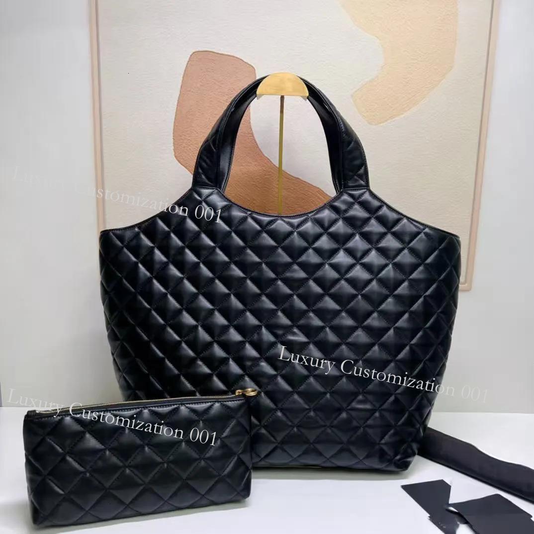 12A Icare Bag Maxi Shopping Tote Bag Designer Handbags Attaches Mini Wallet Quilted Lambskin Womens Travel Satchel Shoulder Purse Shopper Bags Black