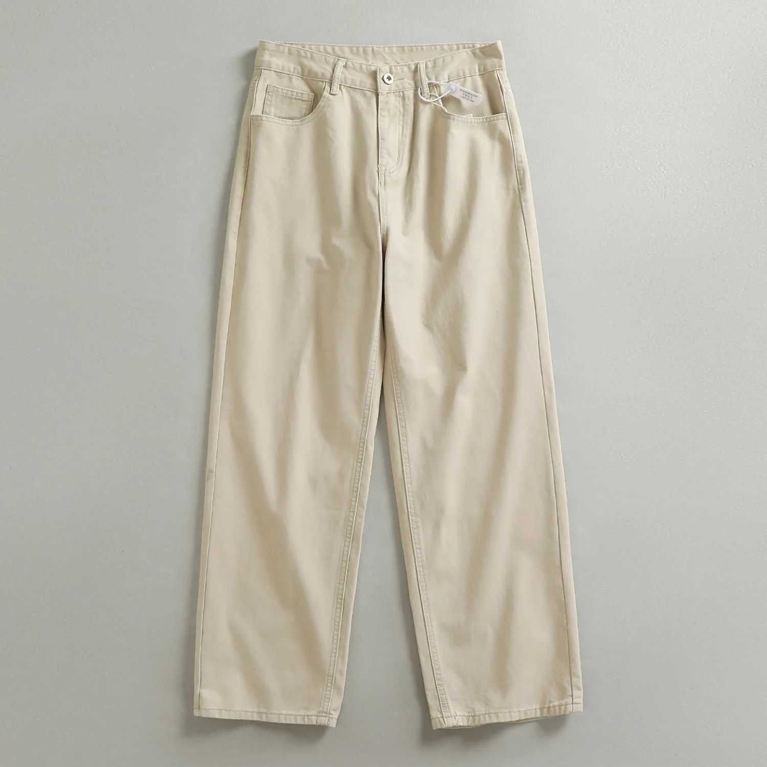 Jeans da uomo Jeans in tessuto di cotone lavato da uomo pantaloni larghi casual giovanili dritti e versatili X260919