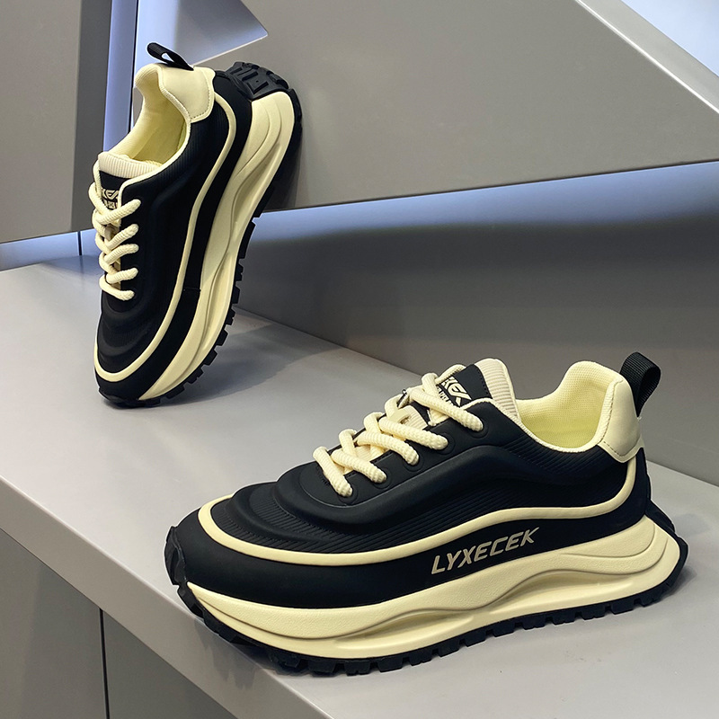 men's 2025 autumn new fashion versatile thick-soled low-top Casual shoes dad mesh breathable Designer shoes lace-up popular casual shoes