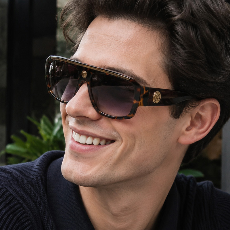 2026 New European And American Style Men's Thick Fashion Sunglasses, Cross-Border Trade Large Frame Head-Shaped Sunglasses For Women