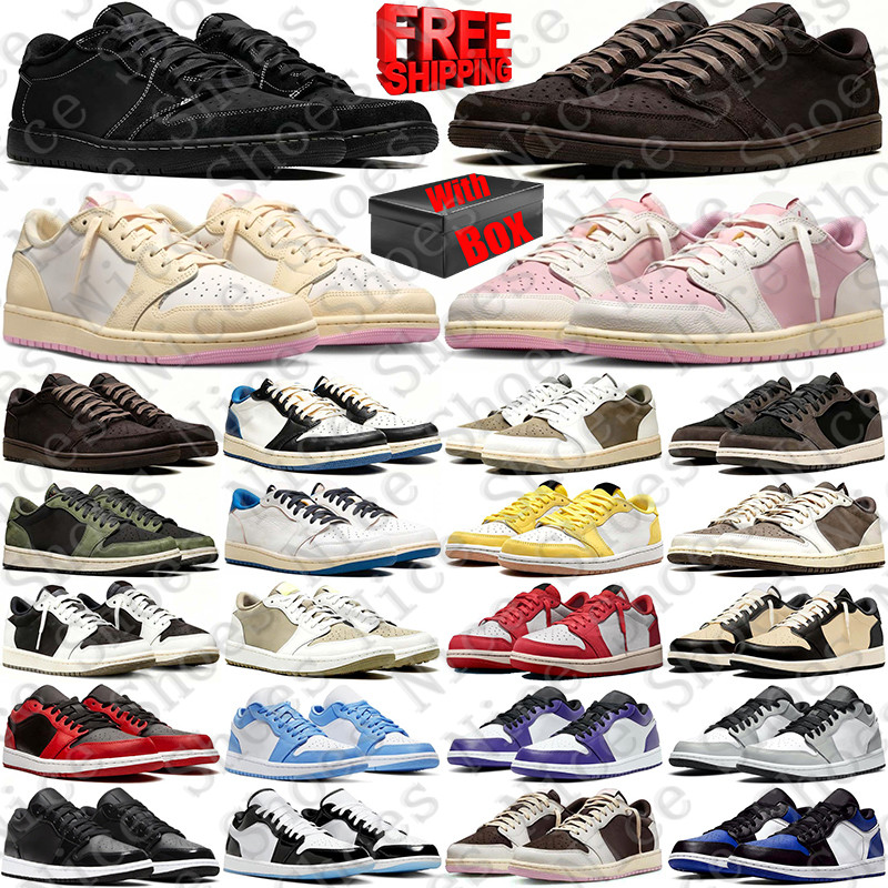Free Shipping With Box Designer Basketball travi travis scort scoot1s scoots scottjordan low 1 1s lows Sports Shoes d h gate sneakers mens womens tr