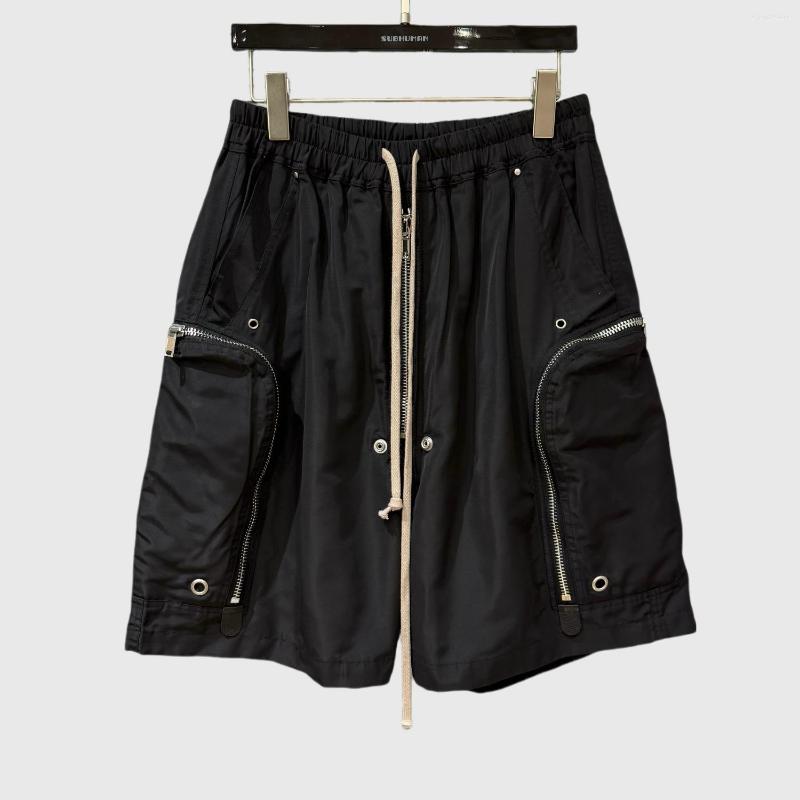 Dark Series RO-stijl grote zak met meerdere ritssluitingen, regular fit cargo-bermuda voor heren, zomer