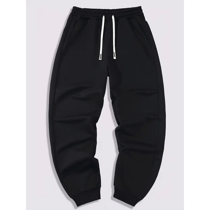 sports Mens fashionable casual trousers solid color simple sweatpants loose-fitting jogging pants fitness trousers