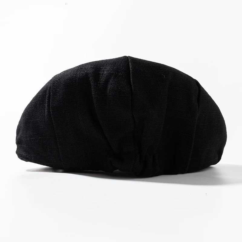 Ivy Berets Male Plus Size Hat Big Head Man Spring Summer and Autumn Newsboy Cap Top Grade Dad Linen Beret Caps M 55-58cm L 59-61cm N260919