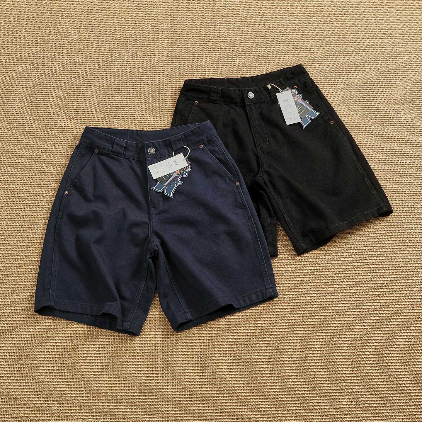 Jeans da uomo Pantaloncini cargo larghi in twill retrò da uomo comodi pantaloni dritti larghi casual di media lunghezza X260919