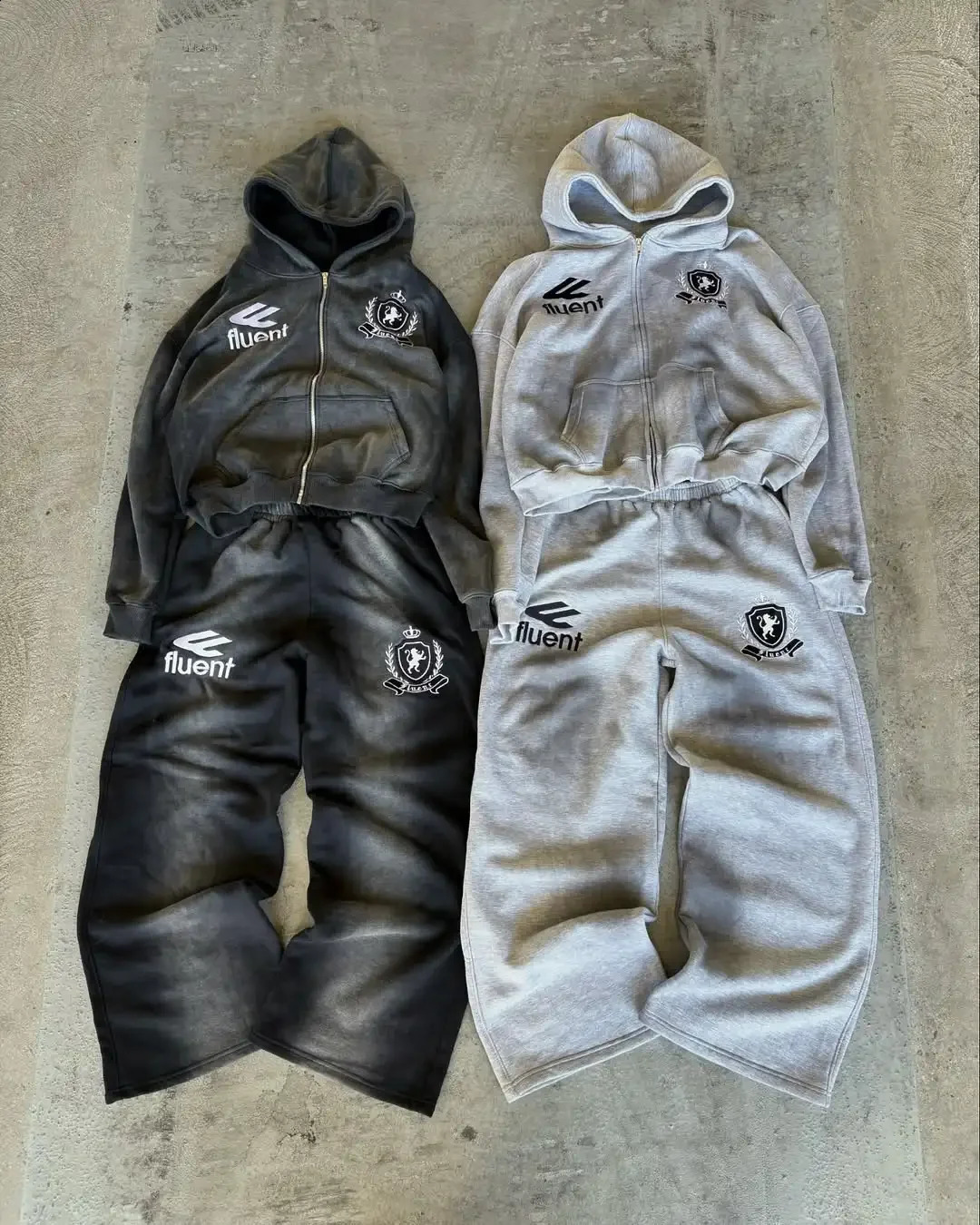 Fashion Embroidered Letters Sportswear Casual Sportswear Color Men's And Women's Oversized Sportswear Sweater Pants 260920